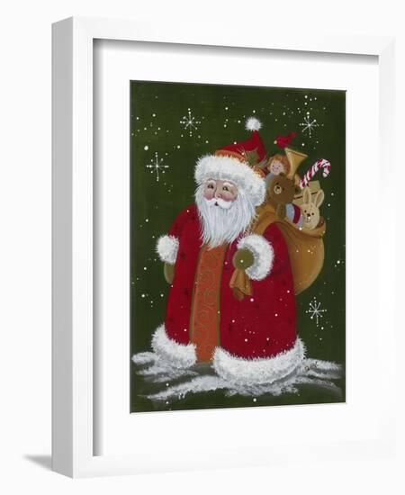 Santa with a Sack of Toys-Beverly Johnston-Framed Giclee Print