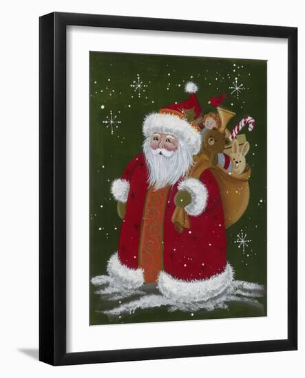 Santa with a Sack of Toys-Beverly Johnston-Framed Giclee Print