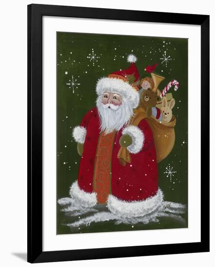 Santa with a Sack of Toys-Beverly Johnston-Framed Giclee Print