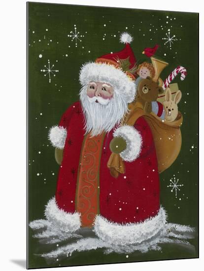 Santa with a Sack of Toys-Beverly Johnston-Mounted Giclee Print