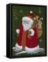 Santa with a Sack of Toys-Beverly Johnston-Framed Stretched Canvas