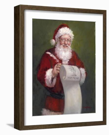 Santa With A Scroll And Quill-Mary Miller Veazie-Framed Giclee Print