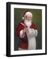 Santa With A Scroll And Quill-Mary Miller Veazie-Framed Giclee Print