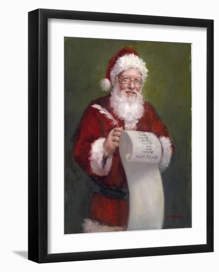 Santa With A Scroll And Quill-Mary Miller Veazie-Framed Giclee Print