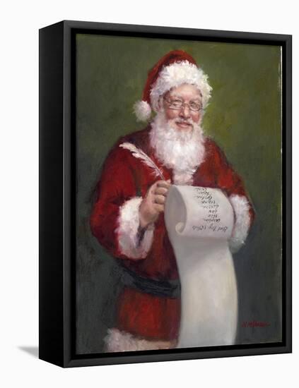 Santa With A Scroll And Quill-Mary Miller Veazie-Framed Stretched Canvas