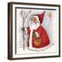 Santa with Basket-Beverly Johnston-Framed Giclee Print
