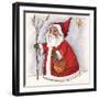 Santa with Basket-Beverly Johnston-Framed Giclee Print