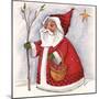 Santa with Basket-Beverly Johnston-Mounted Giclee Print