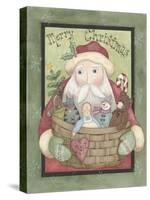 Santa with Basket-Debbie McMaster-Stretched Canvas