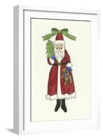 Santa with Bear and Tree-Debbie McMaster-Framed Giclee Print