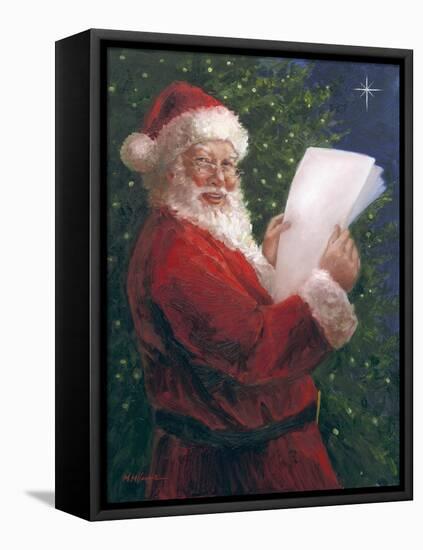 Santa With Blank Letters-Mary Miller Veazie-Framed Stretched Canvas