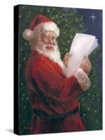 Santa With Blank Letters-Mary Miller Veazie-Stretched Canvas