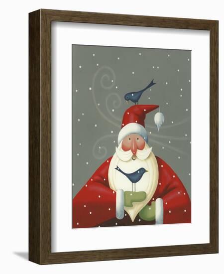 Santa with Bluebirds-Margaret Wilson-Framed Giclee Print