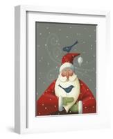 Santa with Bluebirds-Margaret Wilson-Framed Giclee Print