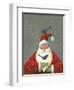 Santa with Bluebirds-Margaret Wilson-Framed Giclee Print