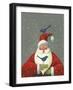 Santa with Bluebirds-Margaret Wilson-Framed Premium Giclee Print