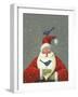 Santa with Bluebirds-Margaret Wilson-Framed Premium Giclee Print