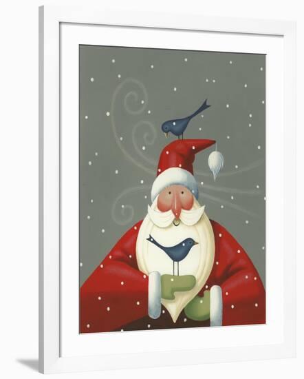 Santa with Bluebirds-Margaret Wilson-Framed Giclee Print