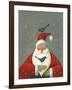Santa with Bluebirds-Margaret Wilson-Framed Giclee Print