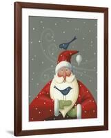 Santa with Bluebirds-Margaret Wilson-Framed Giclee Print