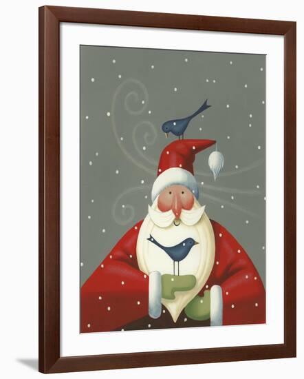 Santa with Bluebirds-Margaret Wilson-Framed Giclee Print