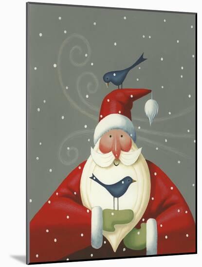 Santa with Bluebirds-Margaret Wilson-Mounted Giclee Print