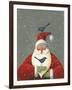 Santa with Bluebirds-Margaret Wilson-Framed Giclee Print