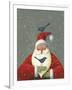 Santa with Bluebirds-Margaret Wilson-Framed Giclee Print