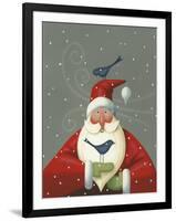 Santa with Bluebirds-Margaret Wilson-Framed Giclee Print