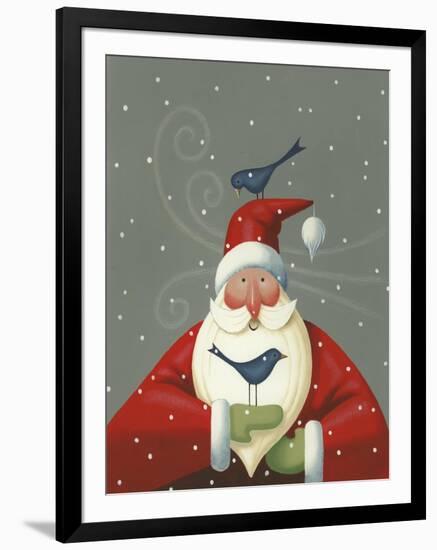 Santa with Bluebirds-Margaret Wilson-Framed Giclee Print