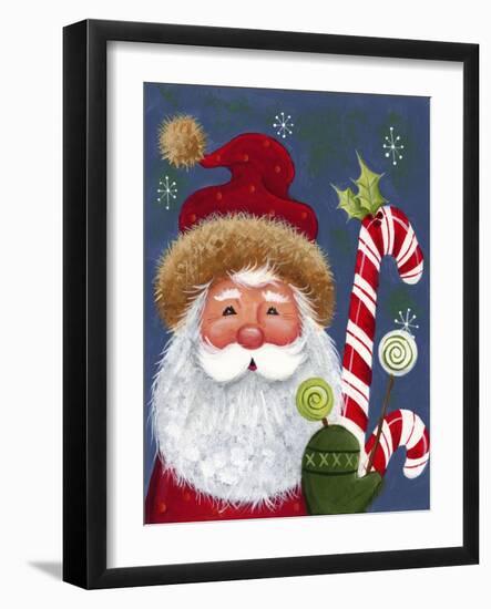 Santa with Candy-Beverly Johnston-Framed Giclee Print