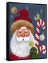 Santa with Candy-Beverly Johnston-Framed Stretched Canvas