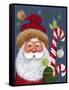 Santa with Candy-Beverly Johnston-Framed Stretched Canvas