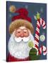 Santa with Candy-Beverly Johnston-Stretched Canvas