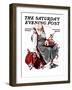 "Santa with Elves" Saturday Evening Post Cover, December 2,1922-Norman Rockwell-Framed Premium Giclee Print
