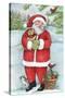 Santa With Friends-Melinda Hipsher-Stretched Canvas