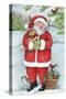 Santa With Friends-Melinda Hipsher-Stretched Canvas