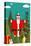 Santa with Gifts and Presents in Woods. Vector Eps8 Graphic Christmas Illustration.-Popmarleo-Stretched Canvas