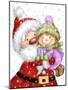 Santa With Girl-MAKIKO-Mounted Giclee Print