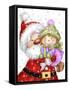 Santa With Girl-MAKIKO-Framed Stretched Canvas