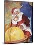 Santa with Globe-Hal Frenck-Mounted Giclee Print