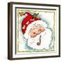 Santa with Pipe-Beverly Johnston-Framed Giclee Print