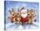 Santa With Reindeers-MAKIKO-Stretched Canvas