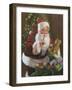 Santa with Teddy Bear-David Lindsley-Framed Giclee Print