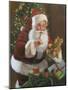 Santa with Teddy Bear-David Lindsley-Mounted Giclee Print