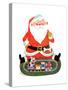 Santa with Train - Jack & Jill-Jack Weaver-Stretched Canvas