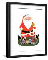 Santa with Train - Jack & Jill-Jack Weaver-Framed Premium Giclee Print