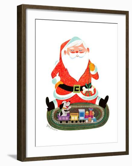 Santa with Train - Jack & Jill-Jack Weaver-Framed Giclee Print