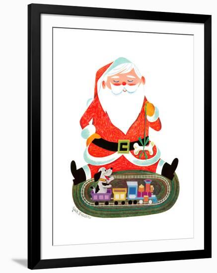 Santa with Train - Jack & Jill-Jack Weaver-Framed Giclee Print