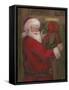 Santa With Wreath-Mary Miller Veazie-Framed Stretched Canvas